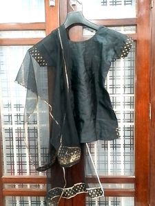 Elegant Black &amp; Gold Salwar Kameez