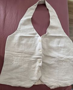 Chic Linen Halter Vest Top