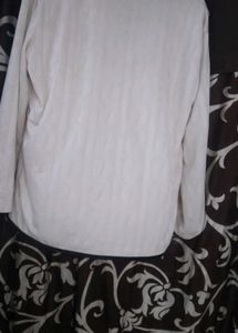Women's Cream Button-Up night