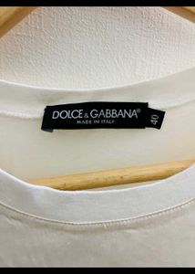 D&amp;G Satin Logo T-Shirt