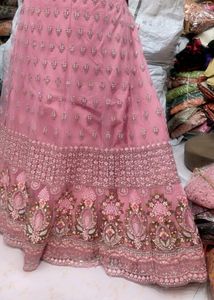 Pink Embroidered Lehenga Choli