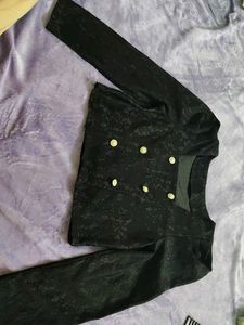 Stylish Black Cropped Jacket