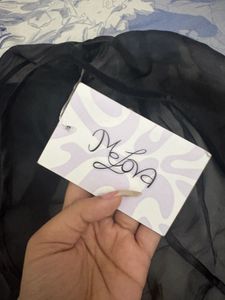 Black Sheer Organza Balloon Shrug