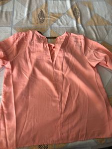 Peach Bell Sleeve Top