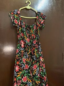 Floral off shoulder dress
