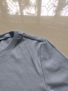 Light Blue Basic Crop Top