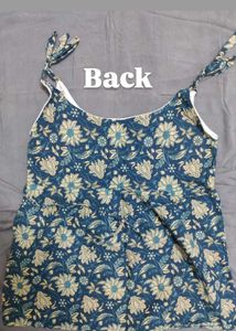 Floral Print Tie Strap Tank Top
