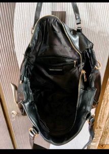 Stylish Black Leather Tote Bag