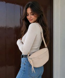Stylish Beige Crossbody Bag