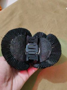 Black Pleated Hair Clip