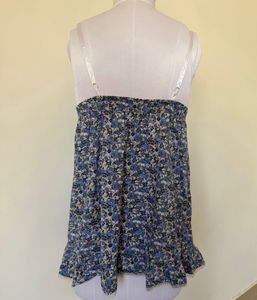 Floral Camisole with Lace Trim