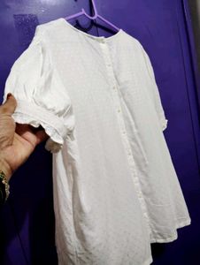 Elegant White Babydoll Top
