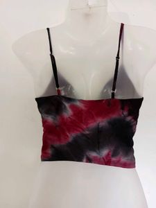 Tie-Dye Ruched Crop Top