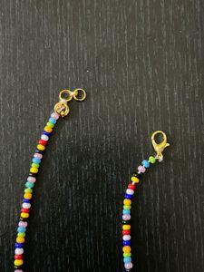 Colorful Beaded Necklace with Shell Pendant