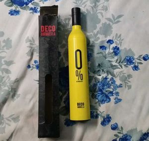 Yellow Wine Bottle Umbrella