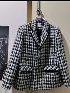 korean Tweed Blazer Jacket