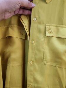 Stylish Yellow Shirt Dress