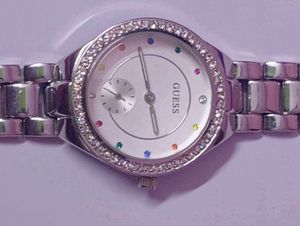 Guess Silver Rhinestone Watch