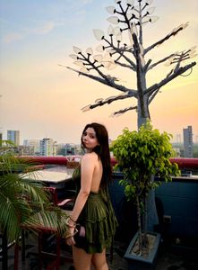 Elegant Olive Green Halter Neck Gown