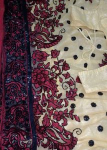 Elegant Sequined Saree with Blouse