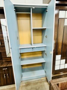 Light Blue Two-Door Wardrobe