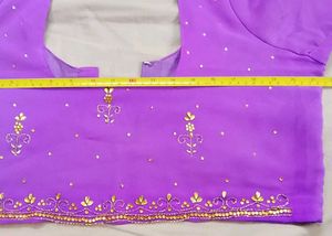 Elegant Purple Embellished Saree