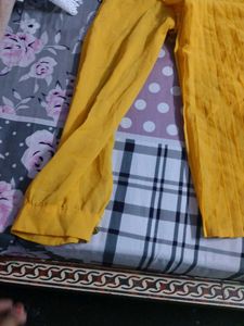 Vibrant Yellow Pleated top