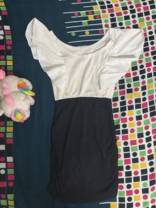 Cute Two-Tone Mini Dress