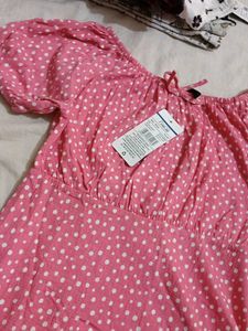 Cute Pink Polka Dot Dress