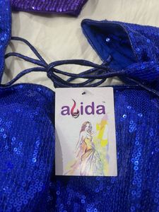 Sparkling Royal Blue Sequin Blouse
