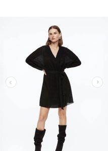 Chic Black Wrap Dress