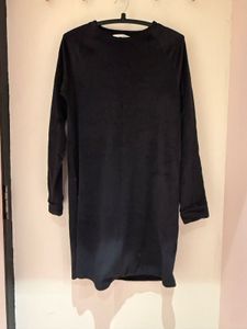 Black Velvet Dress Knee Length