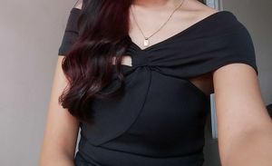 Elegant Black Off-Shoulder Gown