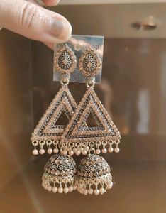 Stunning Triangle Jhumka Earrings