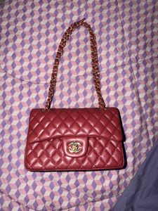 Quilted Shoulder Bag with Chain Strap