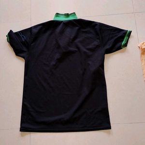 Men's Black &amp; Green Polo Shirt