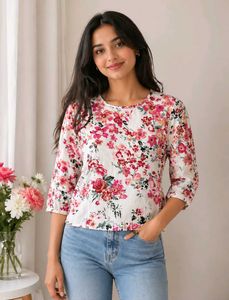 Floral Printed Stylish Top 🌸