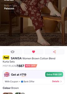 SANISA Maroon Kurta Set | Like New