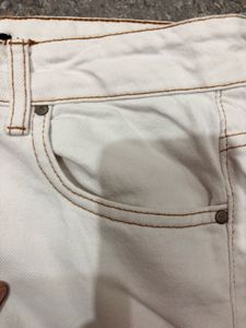 Trendyol off White Straight Jeans
