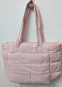 Pink Puffer Tote Bag