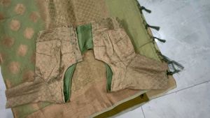 Elegant Brocade Blouse with Saree
