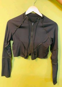 Dark Olive Cropped Bolero Jacket