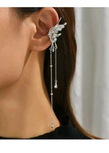 Elegant Anti tarnish Dangle Chain ear cuff