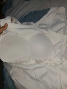 Padded White  Tank Top