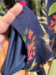 Sassafras Navy Tropical Wrap Romper