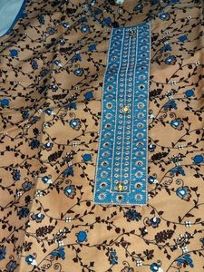 Peach Floral Kurta