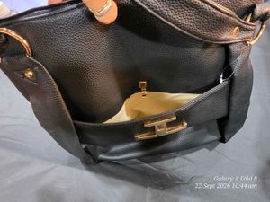 Stylish Black Faux Leather Handbag from malaysia