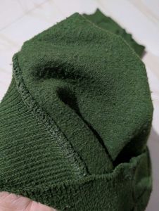 Green Tiger Print Knit Sweater