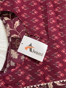 Maroon Floral Kurta Set