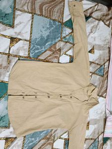women shirt Classic Beige Long Sleeve Shir